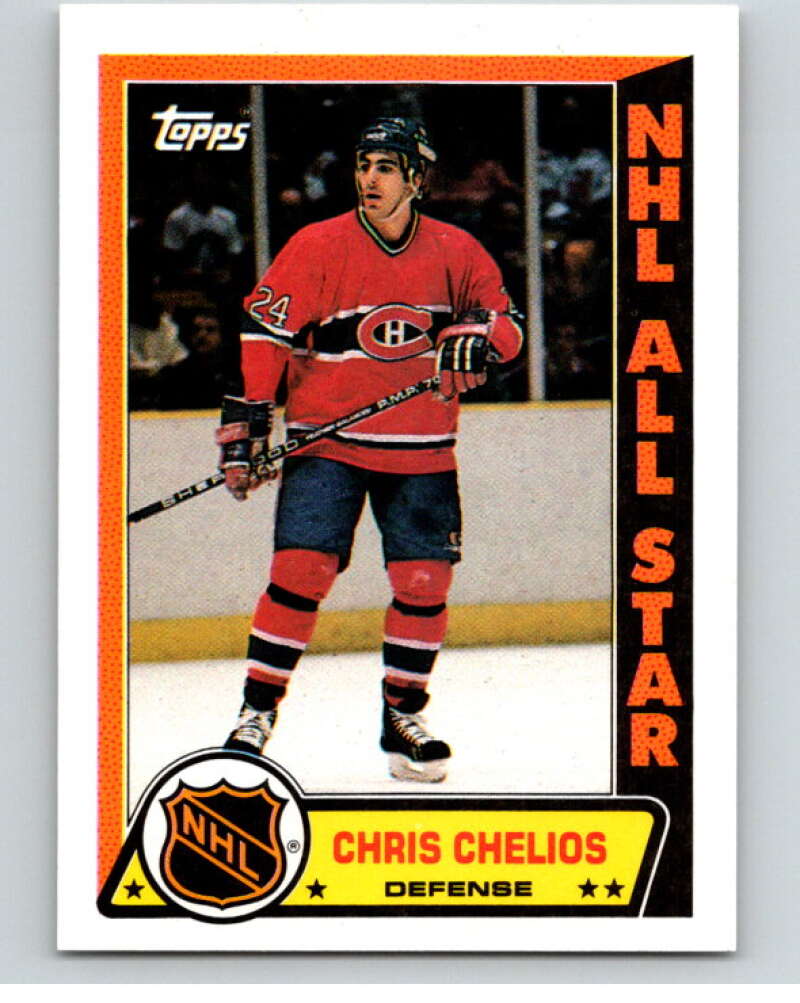 1989-90 Topps Stickers #1 Chris Chelios Montreal Canadiens V52937 Image 1