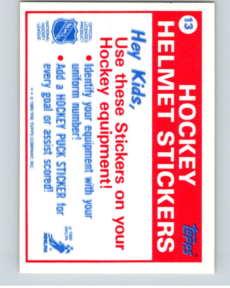 1989-90 Topps Stickers #13 Toronto Maple Leafs V52977 Image 2