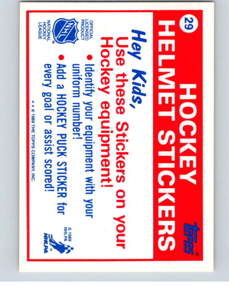 1989-90 Topps Stickers #29 Minnesota North Stars V52986 Image 2