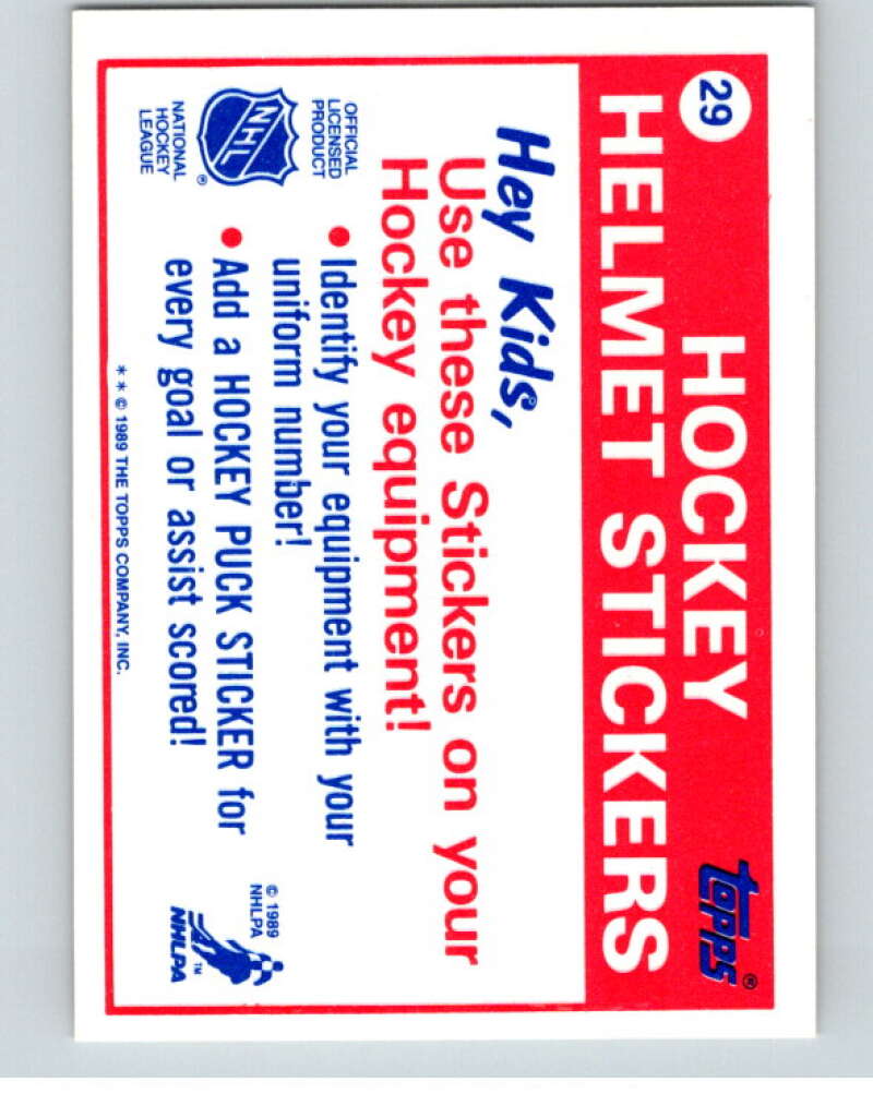 1989-90 Topps Stickers #29 Minnesota North Stars V52987 Image 2