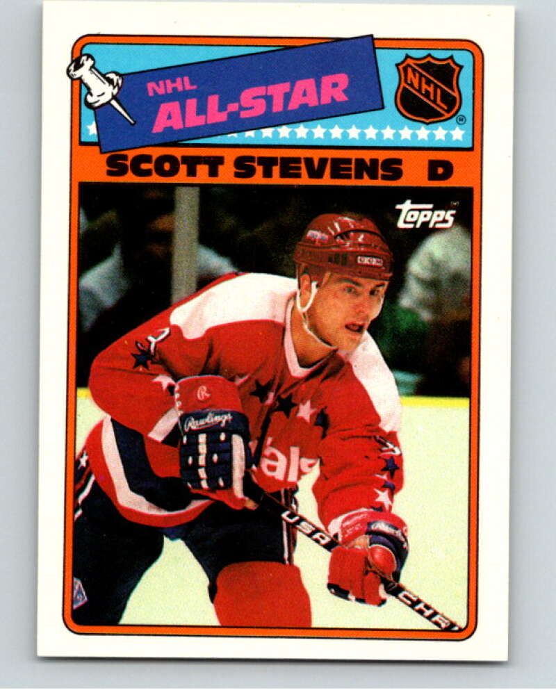 1988-89 Topps Stickers #4 Scott Stevens Washington Capitals V53015 Image 1