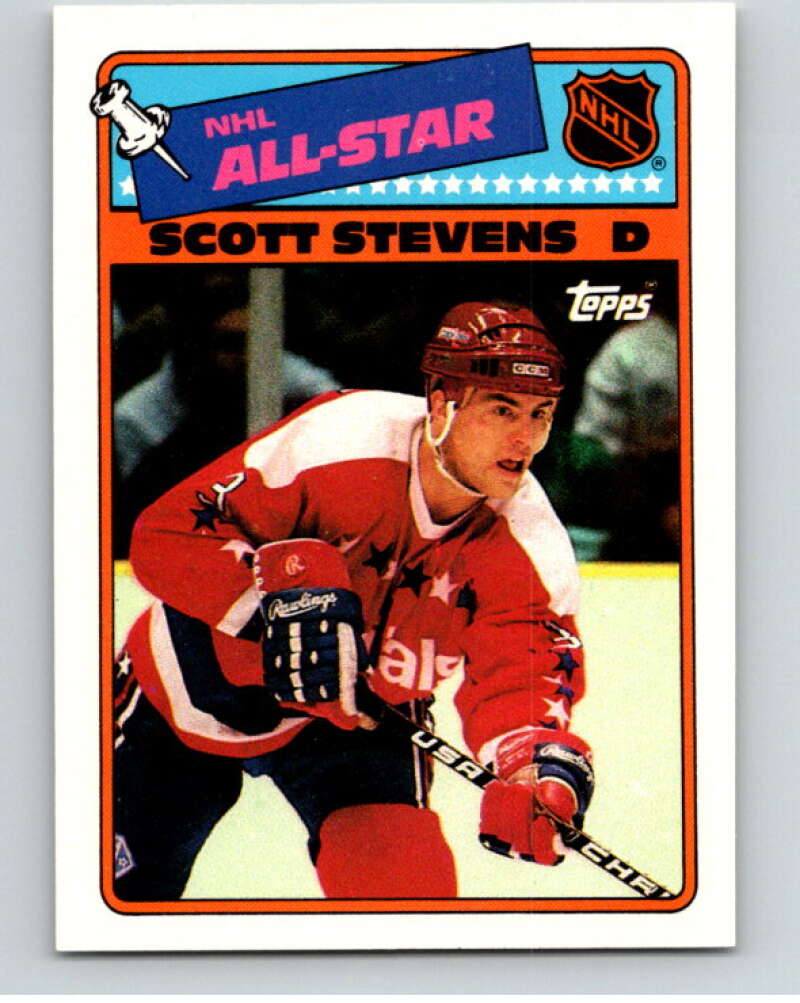 1988-89 Topps Stickers #4 Scott Stevens Washington Capitals V53016 Image 1