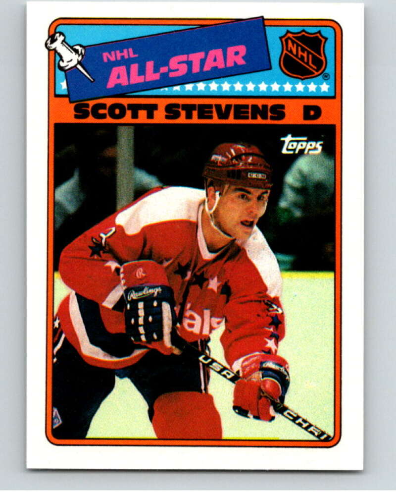 1988-89 Topps Stickers #4 Scott Stevens Washington Capitals V53017 Image 1