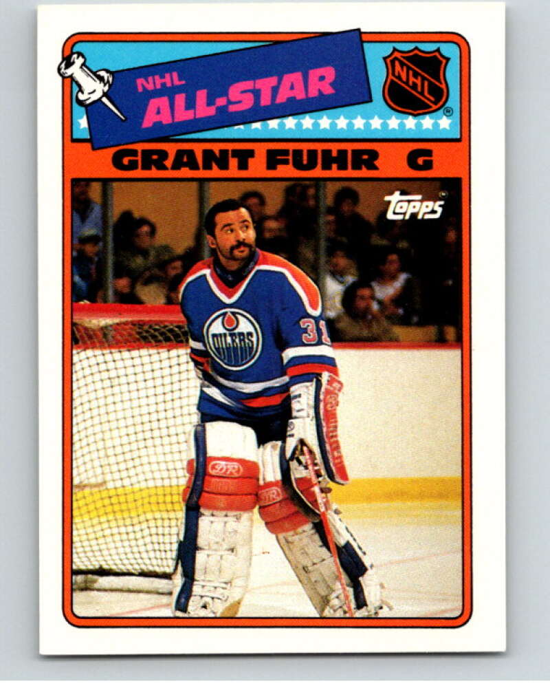 1988-89 Topps Stickers #6 Grant Fuhr Edmonton Oilers V53024 Image 1