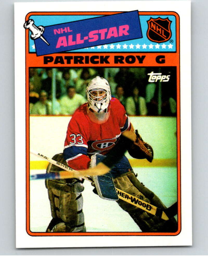1988-89 Topps Stickers #12 Patrick Roy Montreal Canadiens V53040 Image 1