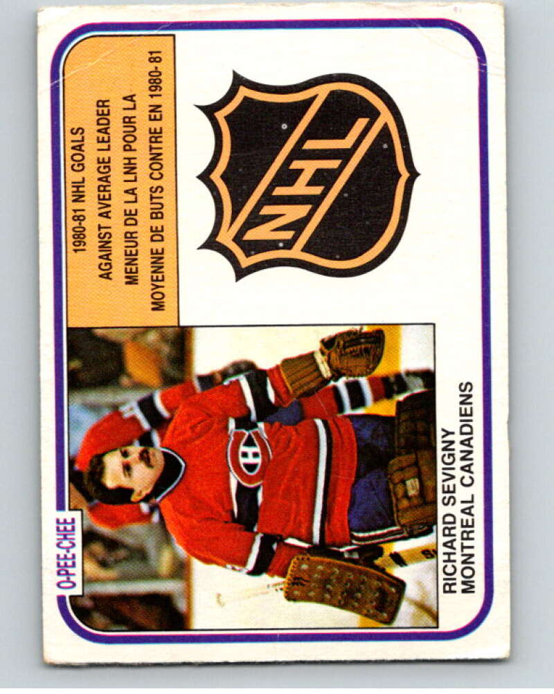 1981-82 O-Pee-Chee #387 Richard Sevigny LL Montreal Canadiens V53133 Image 1