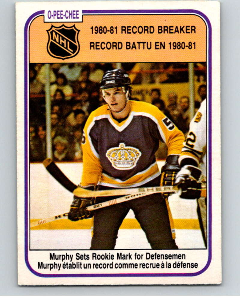 1981-82 O-Pee-Chee #393 Larry Murphy RB Los Angeles Kings V53178 Image 1