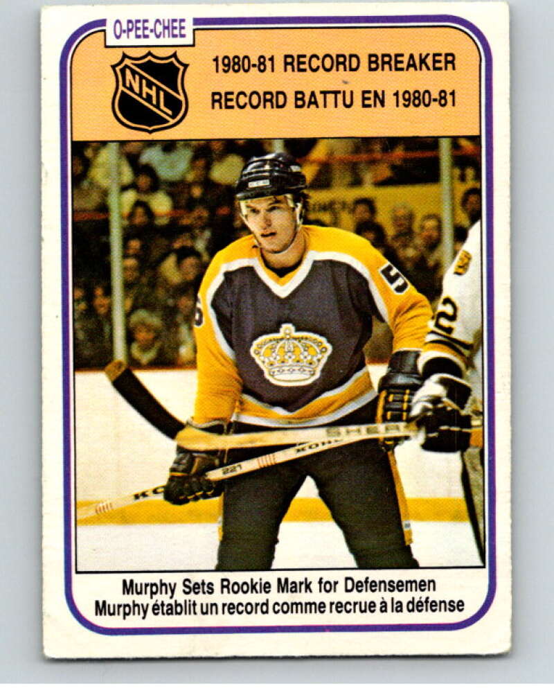 1981-82 O-Pee-Chee #393 Larry Murphy RB Los Angeles Kings V53179 Image 1