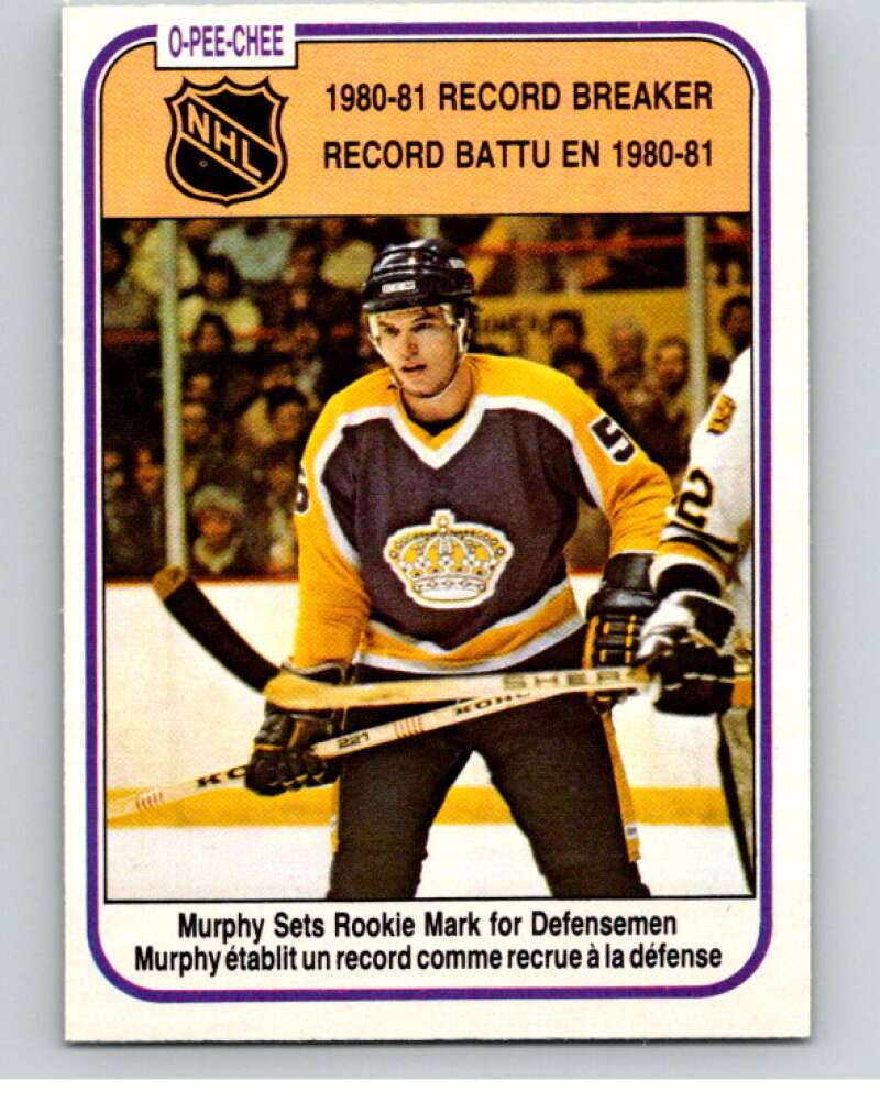 1981-82 O-Pee-Chee #393 Larry Murphy RB Los Angeles Kings V53181 Image 1