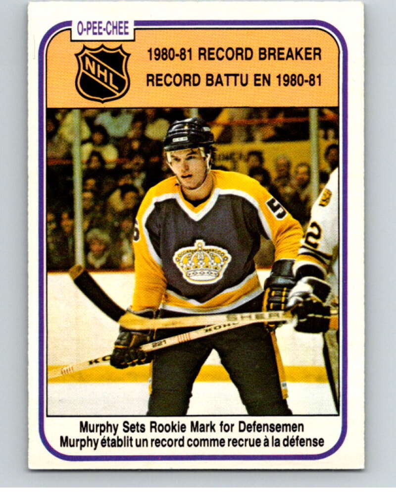 1981-82 O-Pee-Chee #393 Larry Murphy RB Los Angeles Kings V53182 Image 1