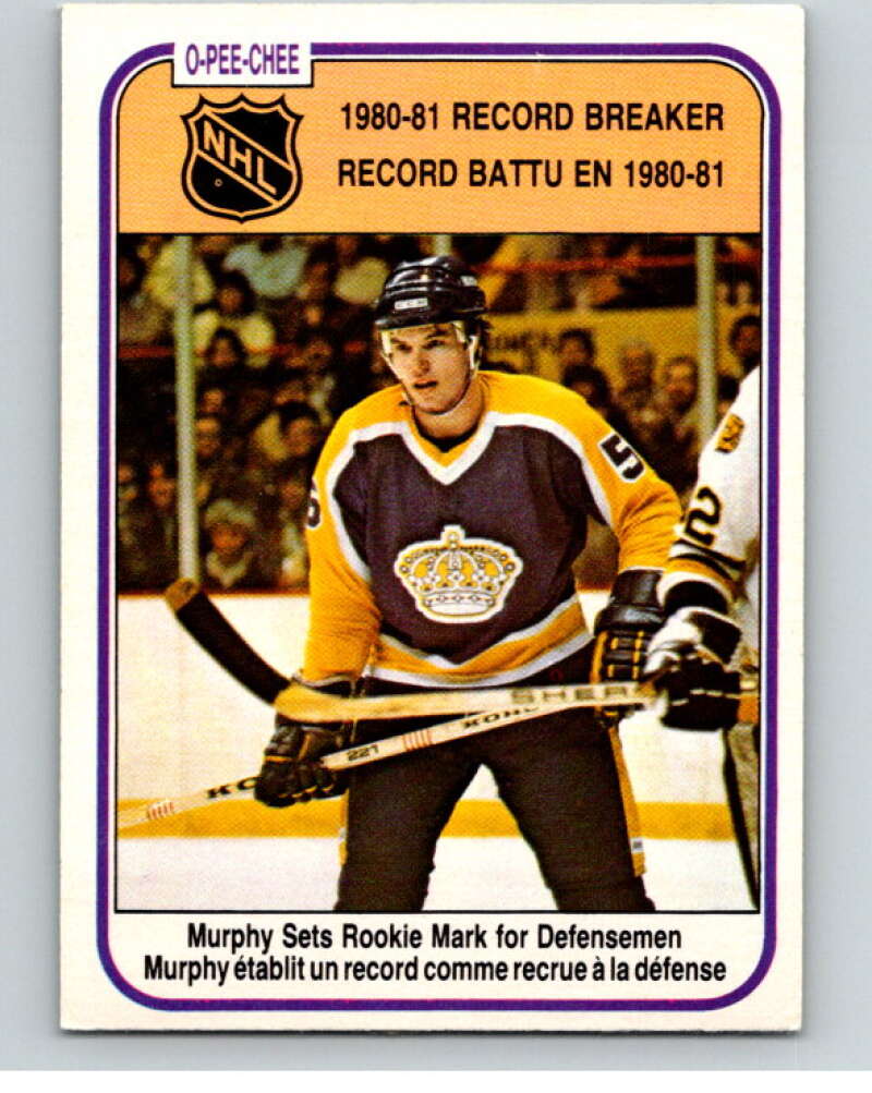 1981-82 O-Pee-Chee #393 Larry Murphy RB Los Angeles Kings V53183 Image 1