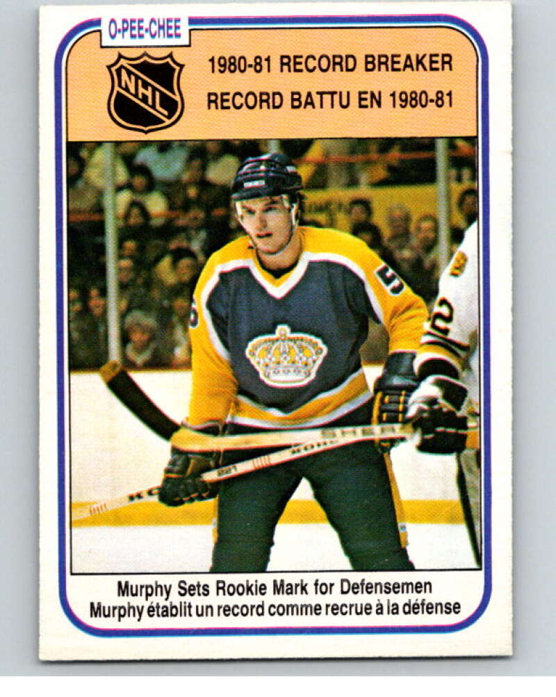 1981-82 O-Pee-Chee #393 Larry Murphy RB Los Angeles Kings V53184 Image 1