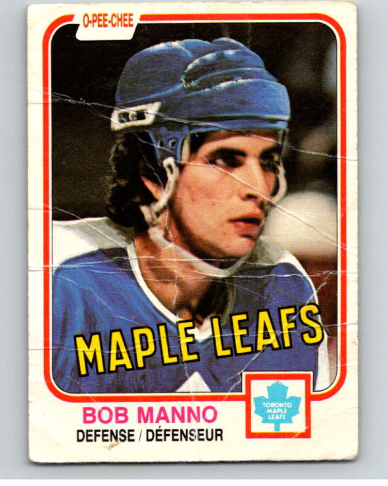 1981-82 O-Pee-Chee #396 Bob Manno Toronto Maple Leafs V53203 Image 1