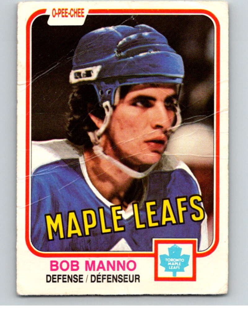 1981-82 O-Pee-Chee #396 Bob Manno Toronto Maple Leafs V53204 Image 1