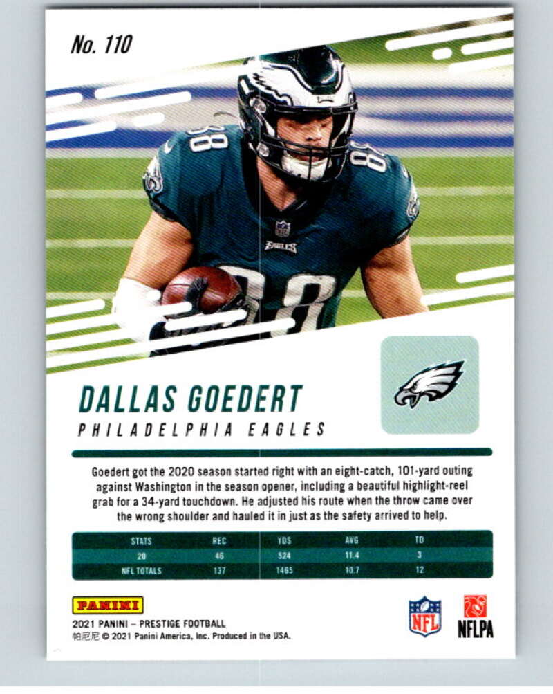 2021 Panini Prestige Xtra Points Astral #110 Dallas Goedert V53259 Image 2