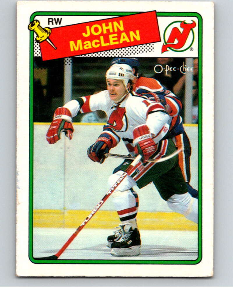 1988-89 O-Pee-Chee #10 John MacLean New Jersey Devils V53318 Image 1