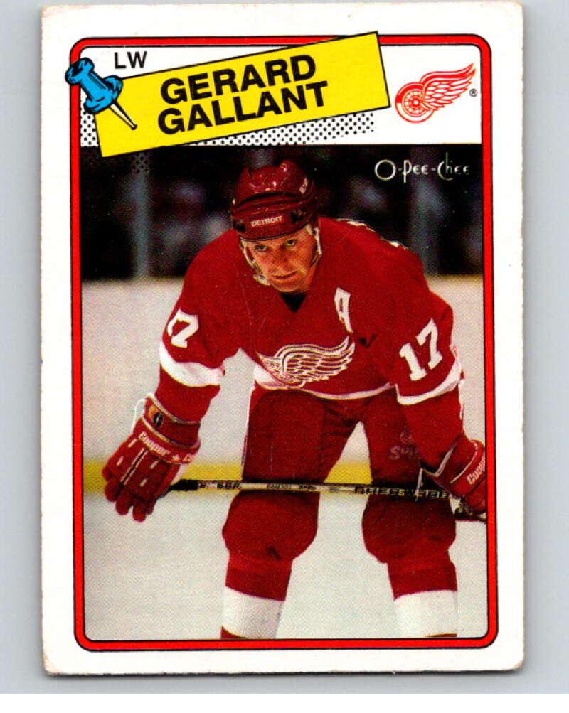 1988-89 O-Pee-Chee #12 Gerard Gallant Detroit Red Wings V53322 Image 1