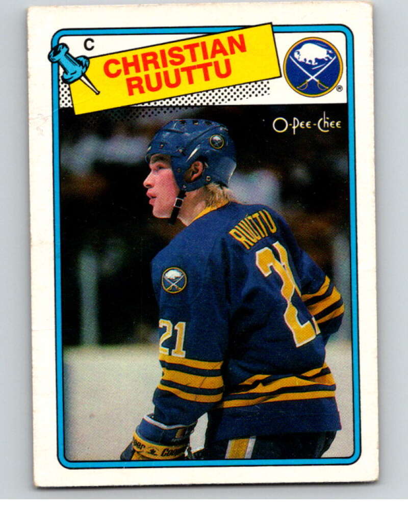 1988-89 O-Pee-Chee #18 Christian Ruuttu Buffalo Sabres V53336 Image 1