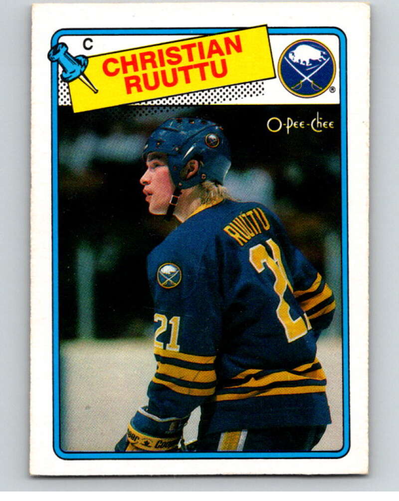 1988-89 O-Pee-Chee #18 Christian Ruuttu Buffalo Sabres V53337 Image 1