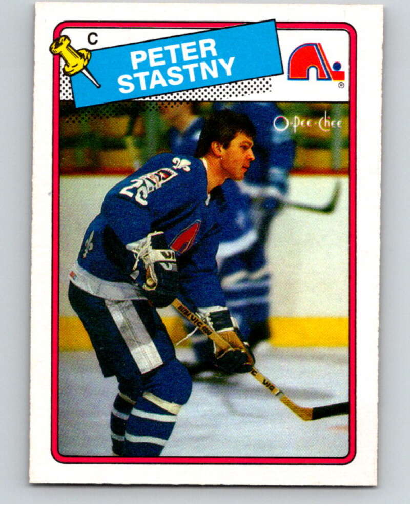 1988-89 O-Pee-Chee #22 Peter Stastny Quebec Nordiques V53339 Image 1
