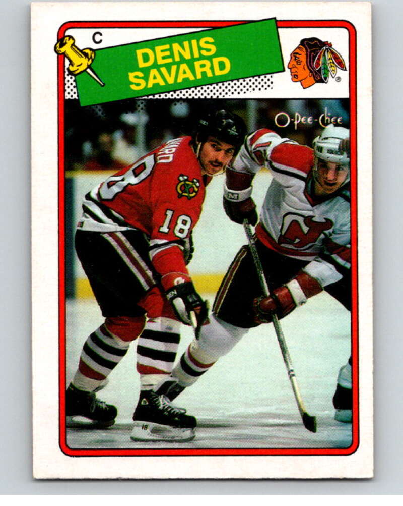 1988-89 O-Pee-Chee #26 Denis Savard Chicago Blackhawks V53345 Image 1