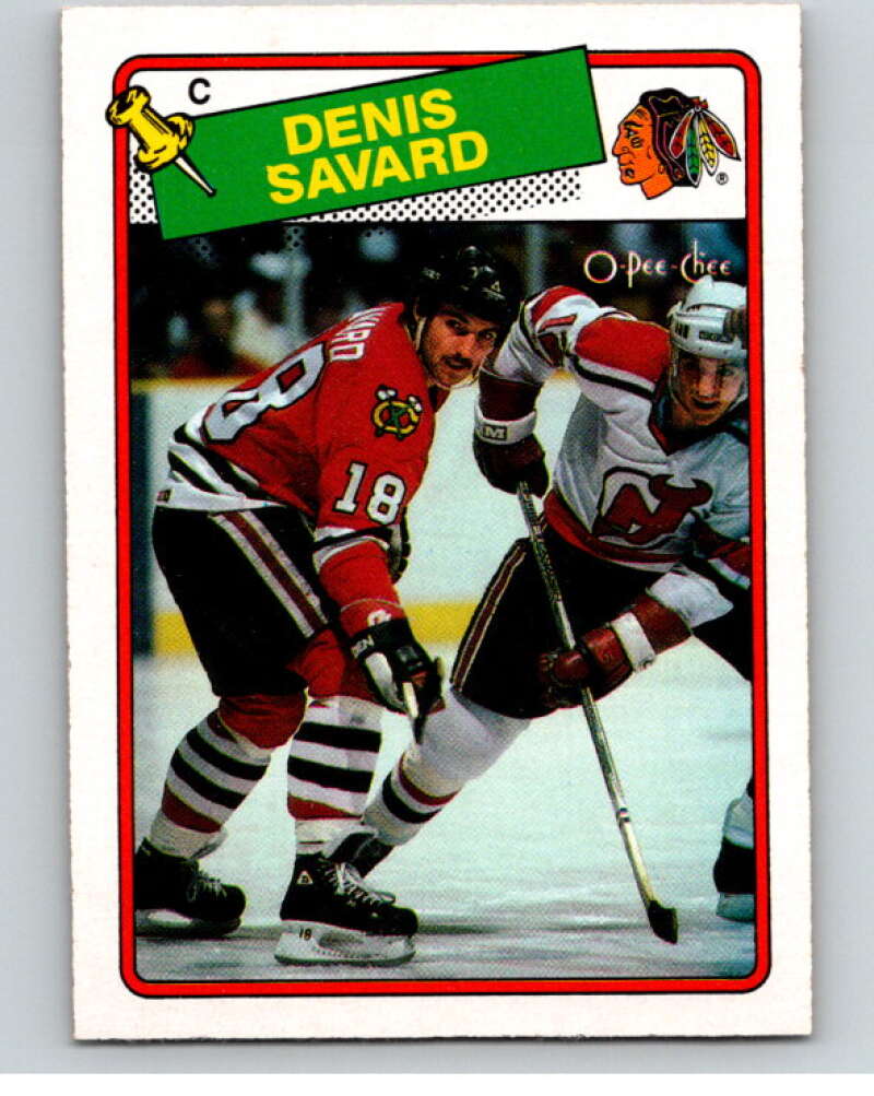 1988-89 O-Pee-Chee #26 Denis Savard Chicago Blackhawks V53346 Image 1