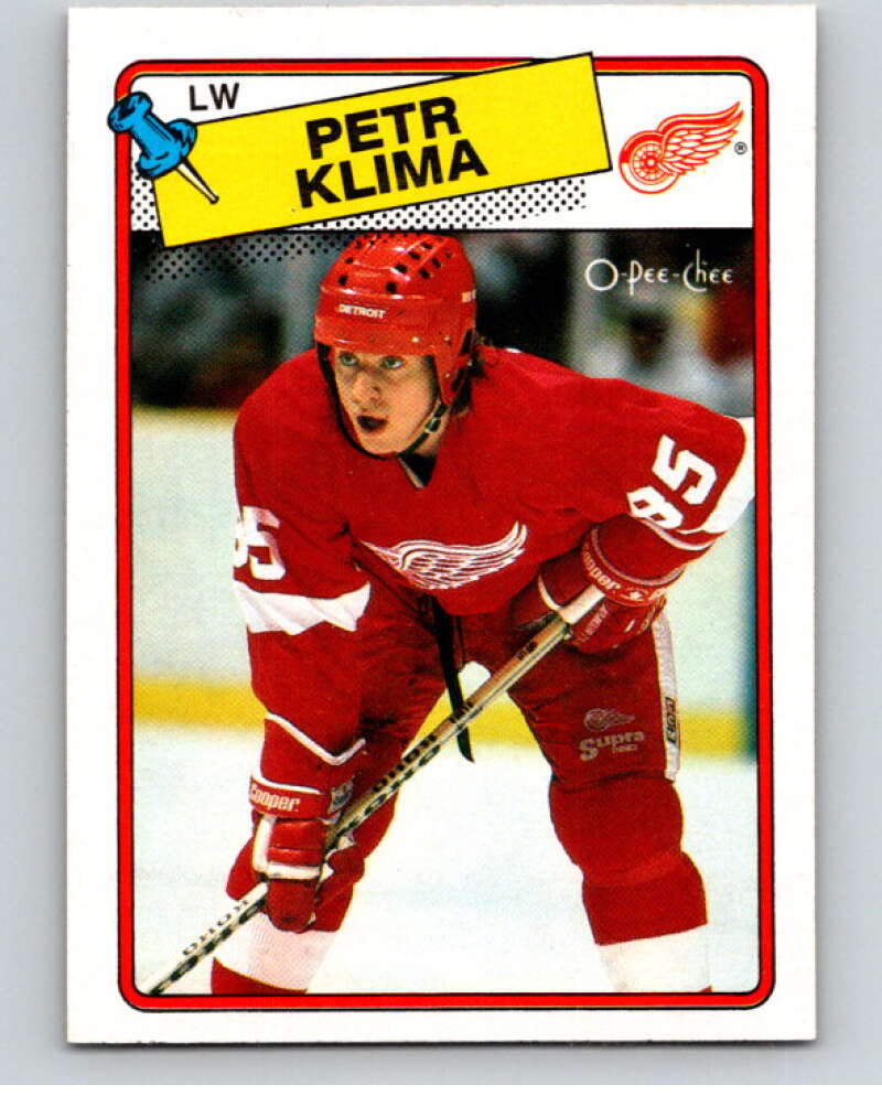 1988-89 O-Pee-Chee #28 Petr Klima Detroit Red Wings V53349 Image 1