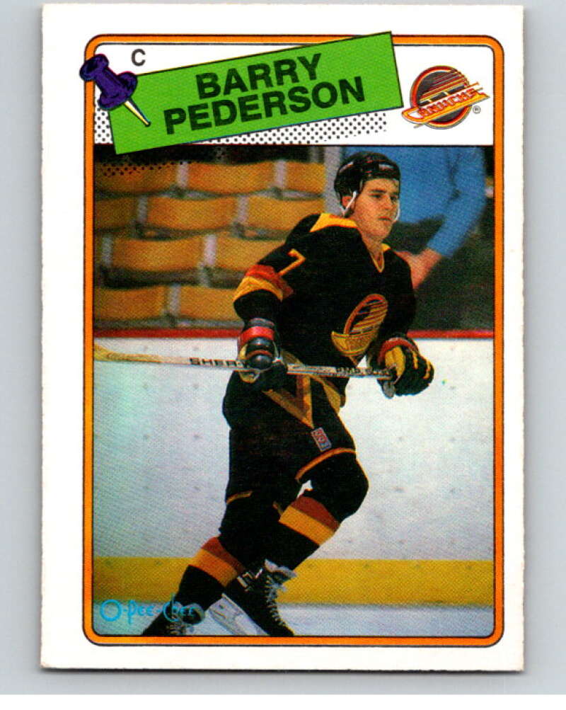 1988-89 O-Pee-Chee #32 Barry Pederson Vancouver Canucks V53357 Image 1