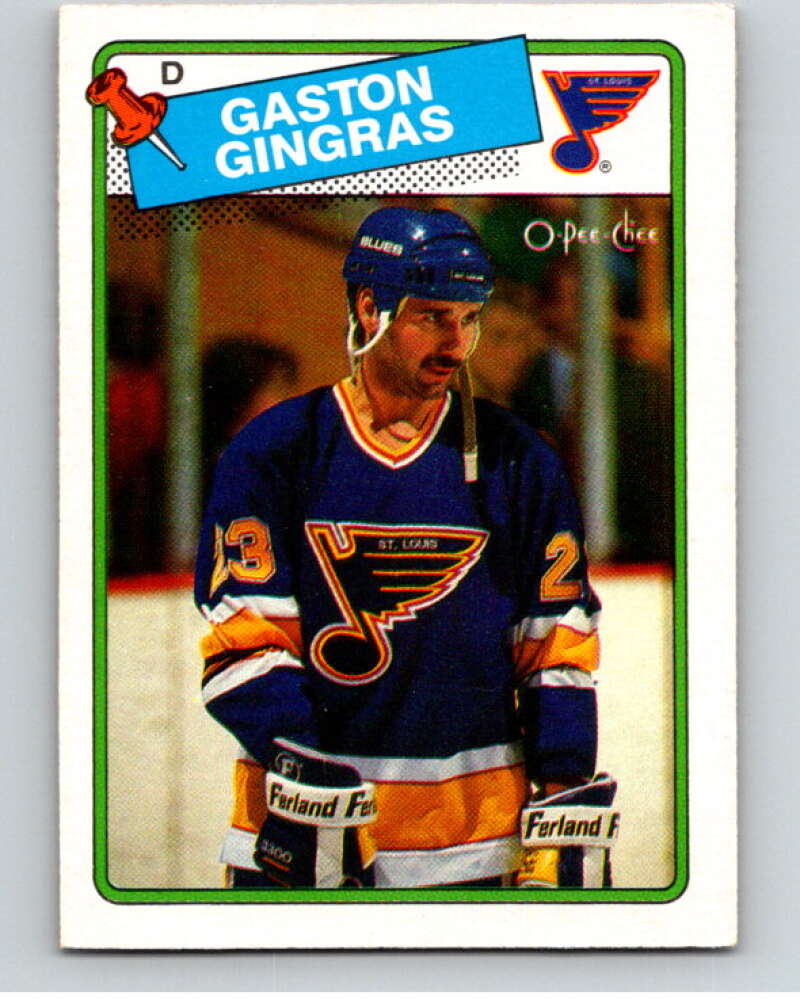 1988-89 O-Pee-Chee #35 Gaston Gingras St. Louis Blues V53361 Image 1