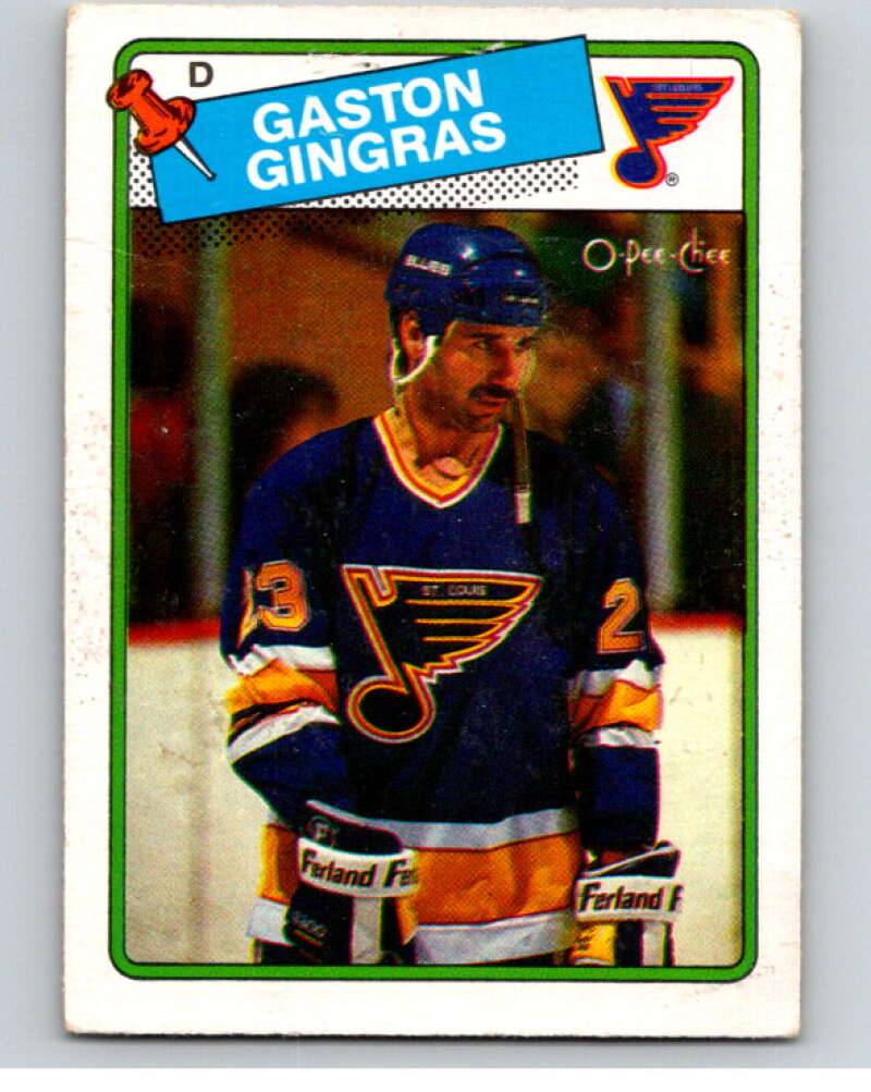 1988-89 O-Pee-Chee #35 Gaston Gingras St. Louis Blues V53362 Image 1