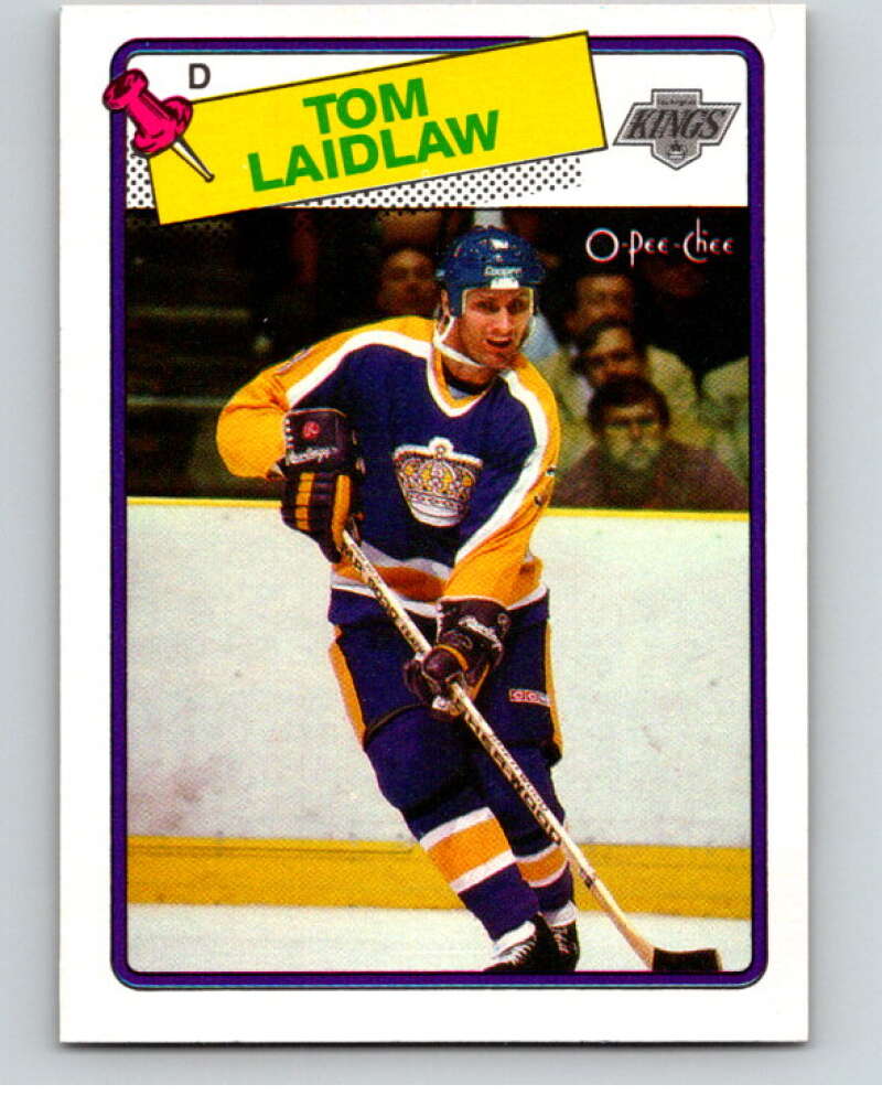 1988-89 O-Pee-Chee #37 Tom Laidlaw Los Angeles Kings V53363 Image 1