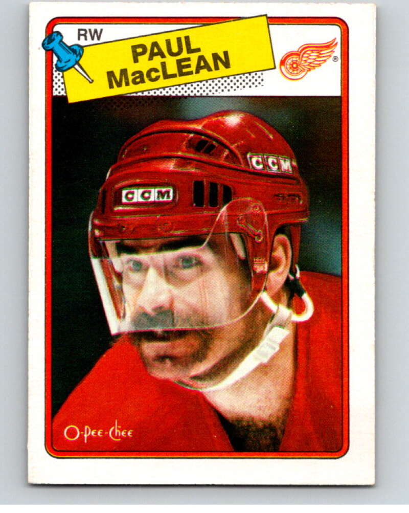 1988-89 O-Pee-Chee #38 Paul MacLean Detroit Red Wings V53365 Image 1