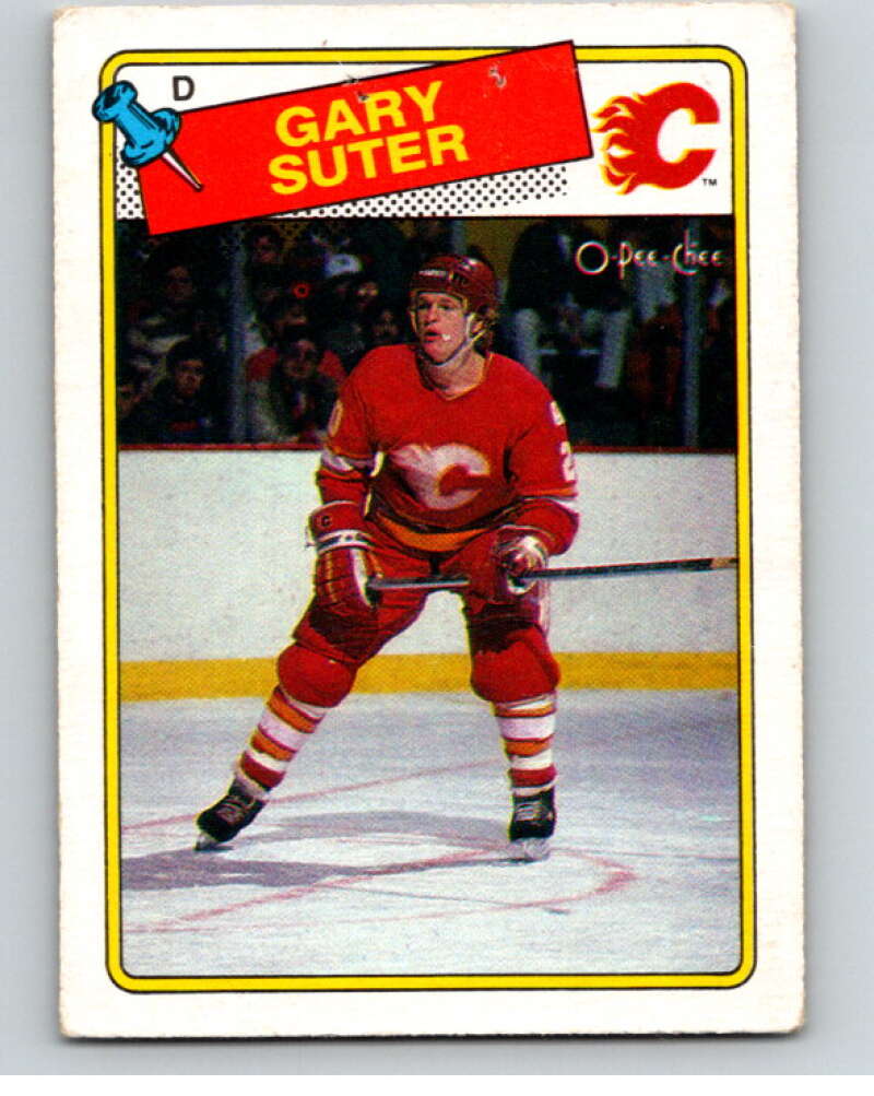 1988-89 O-Pee-Chee #43 Gary Suter Calgary Flames V53372 Image 1