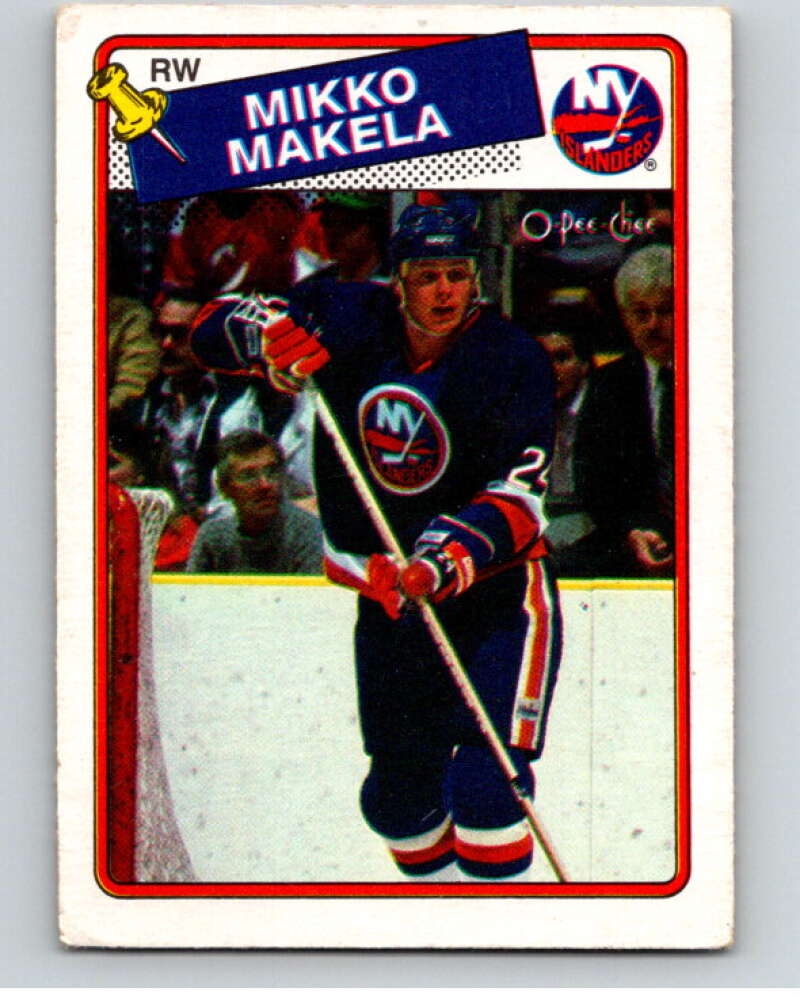 1988-89 O-Pee-Chee #44 Mikko Makela RC Rookie Islanders V53374 Image 1