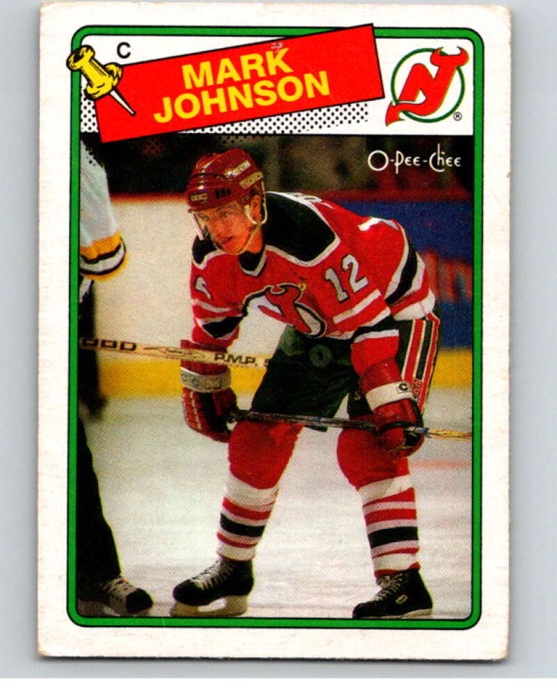 1988-89 O-Pee-Chee #45 Mark Johnson New Jersey Devils V53377 Image 1