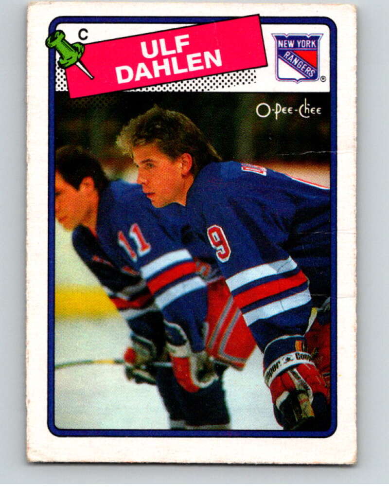 1988-89 O-Pee-Chee #47 Ulf Dahlen RC Rookie New York Rangers V53384 Image 1