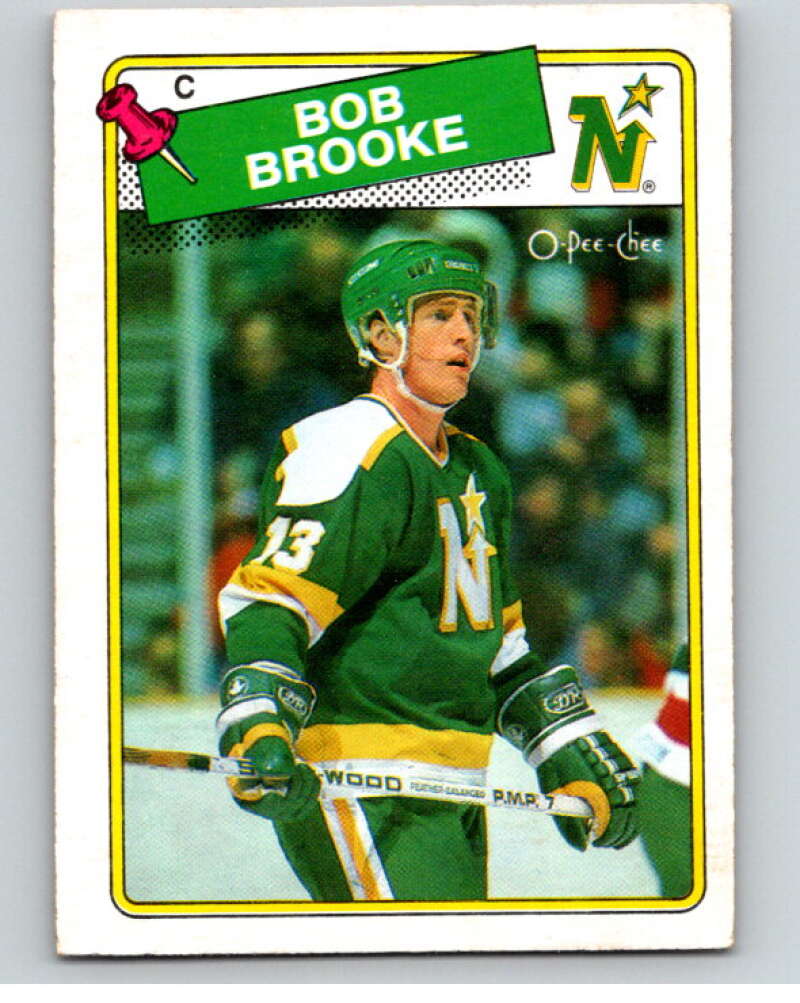 1988-89 O-Pee-Chee #61 Bob Brooke Minnesota North Stars V53411 Image 1