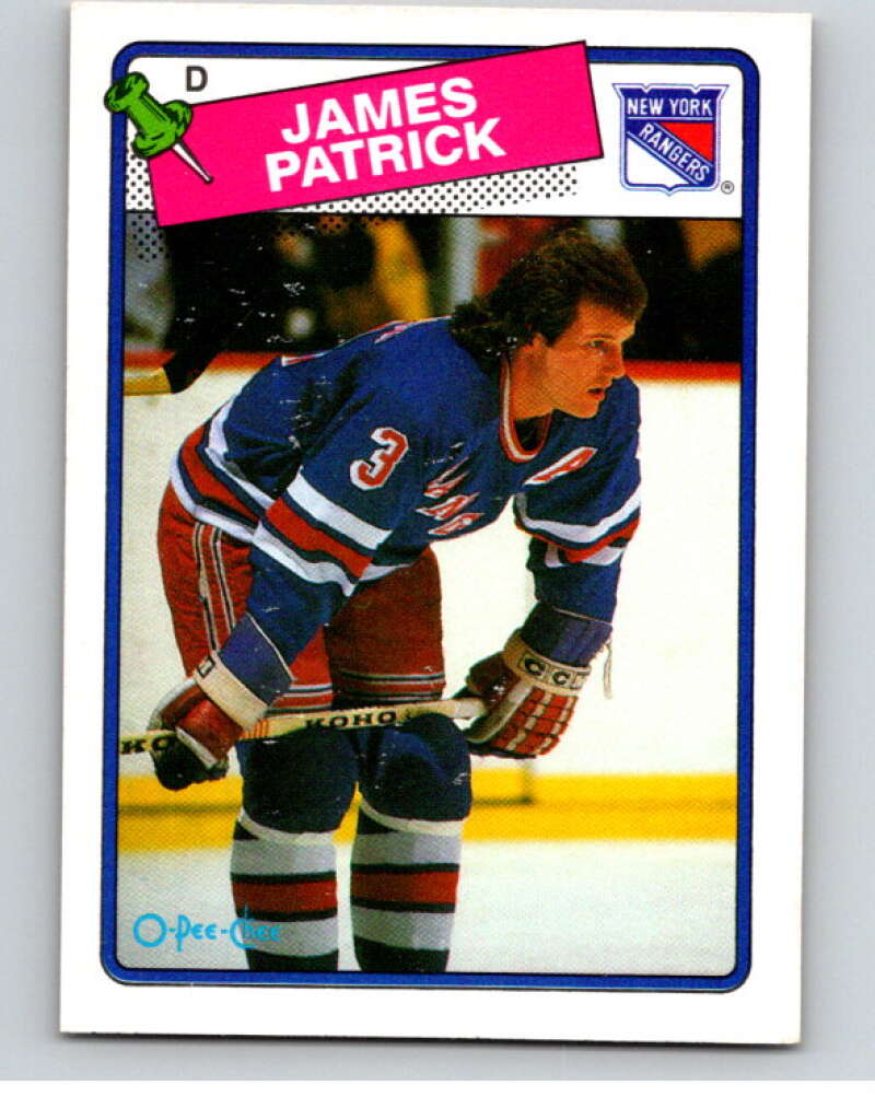 1988-89 O-Pee-Chee #69 James Patrick New York Rangers V53427 Image 1