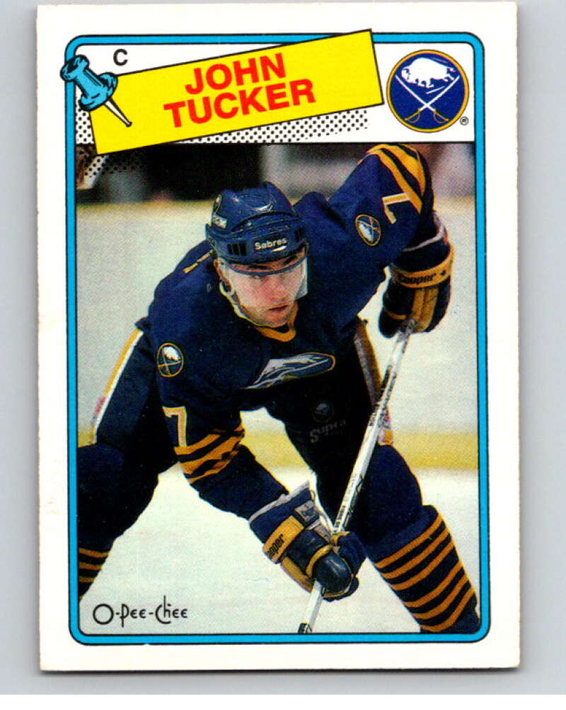 1988-89 O-Pee-Chee #74 John Tucker Buffalo Sabres V53434 Image 1