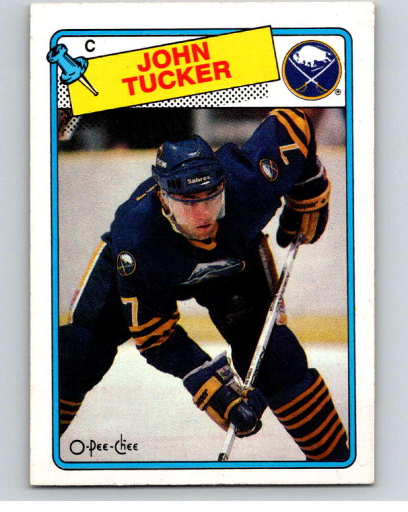 1988-89 O-Pee-Chee #74 John Tucker Buffalo Sabres V53435 Image 1