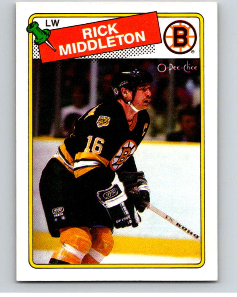 1988-89 O-Pee-Chee #87 Rick Middleton Boston Bruins V53460 Image 1