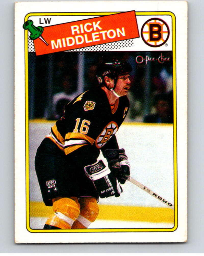 1988-89 O-Pee-Chee #87 Rick Middleton Boston Bruins V53461 Image 1