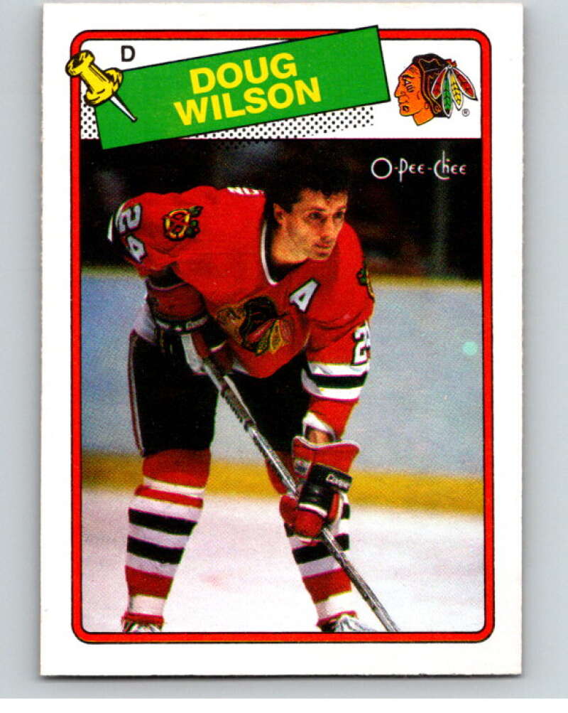 1988-89 O-Pee-Chee #89 Doug Wilson Chicago Blackhawks V53465 Image 1
