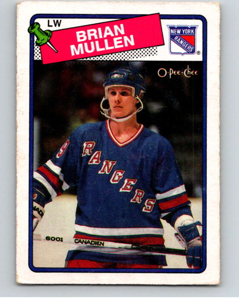 1988-89 O-Pee-Chee #91 Brian Mullen New York Rangers V53469 Image 1
