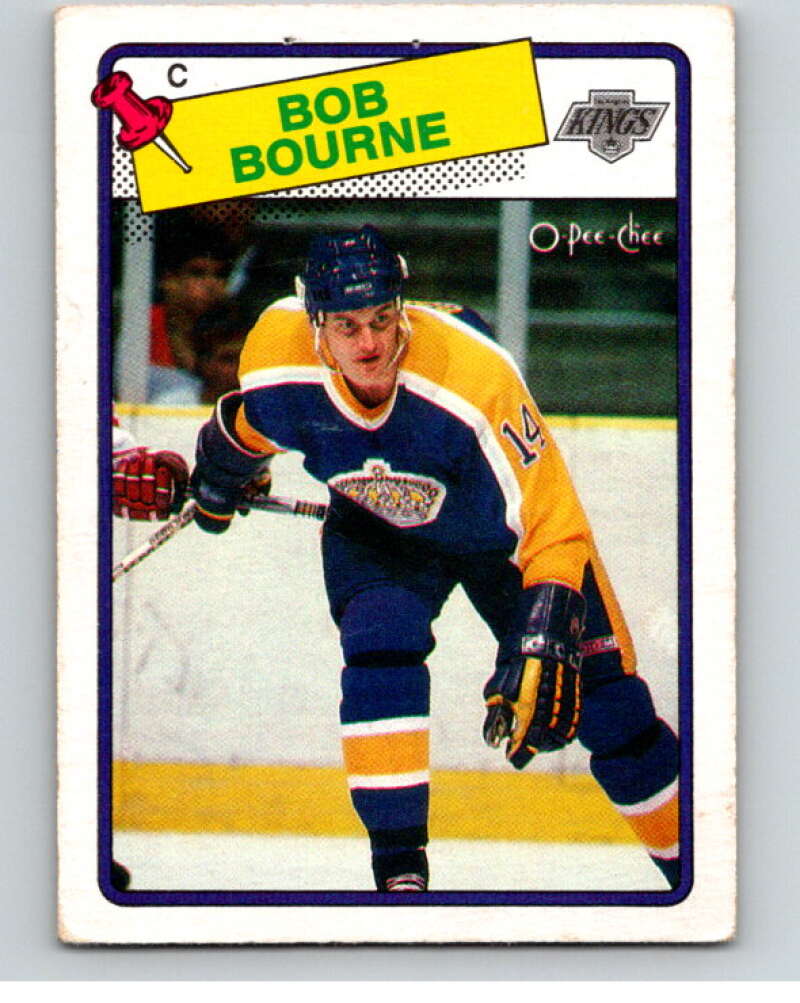 1988-89 O-Pee-Chee #101 Bob Bourne Los Angeles Kings V53487 Image 1