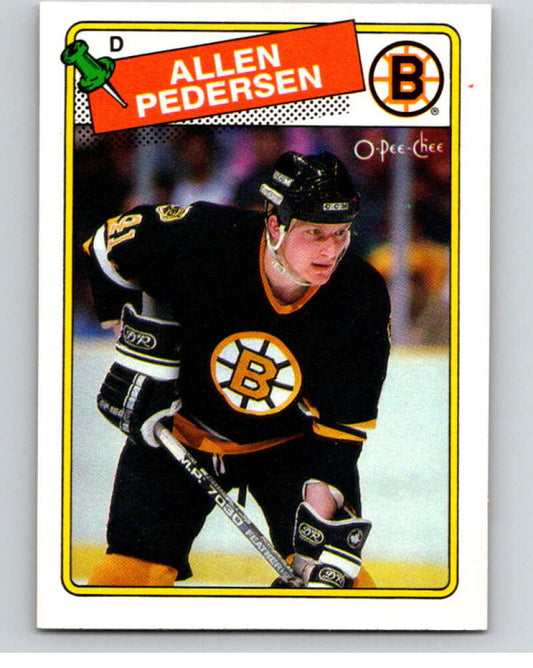 1988-89 O-Pee-Chee #103 Allen Pedersen  Boston Bruins  V53489 Image 1