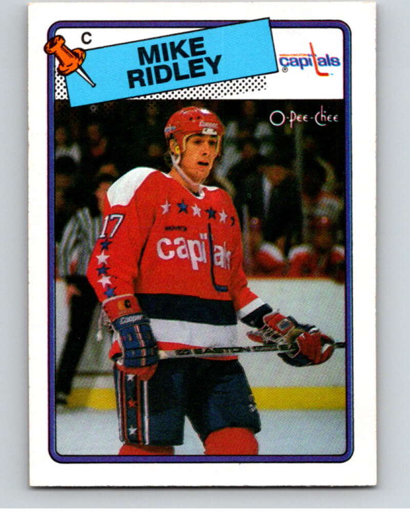 1988-89 O-Pee-Chee #104 Mike Ridley Washington Capitals V53490 Image 1