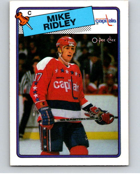 1988-89 O-Pee-Chee #104 Mike Ridley  Washington Capitals  V53490 Image 1