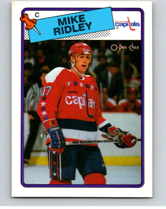 1988-89 O-Pee-Chee #104 Mike Ridley  Washington Capitals  V53491 Image 1