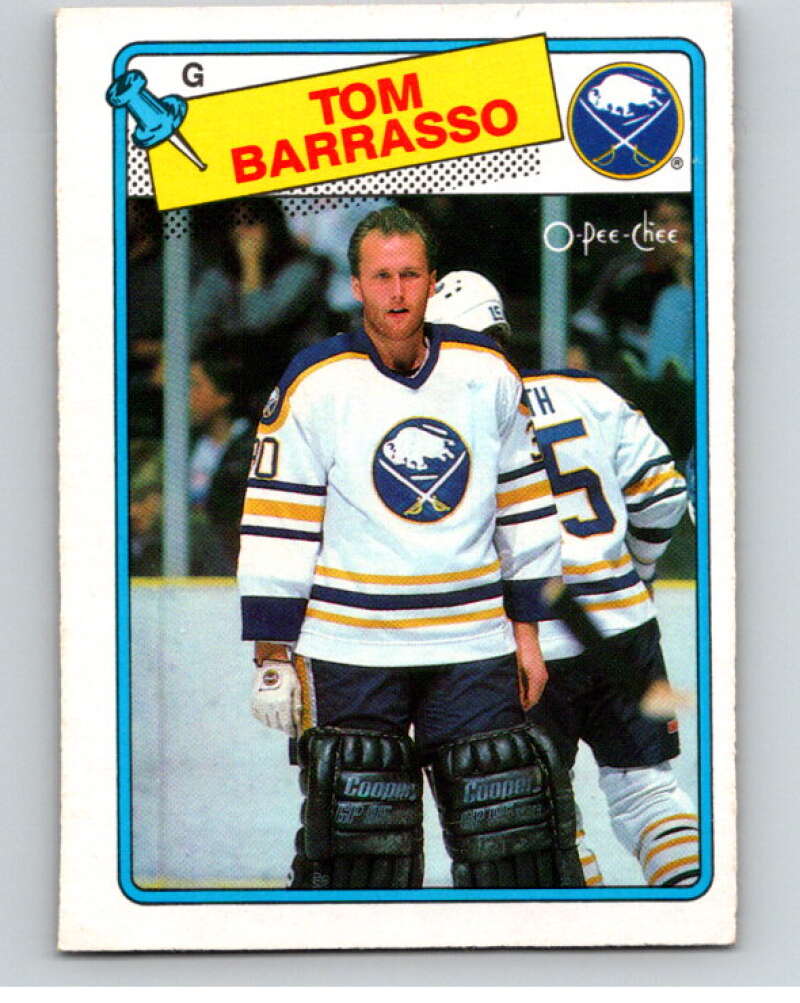 1988-89 O-Pee-Chee #107 Tom Barrasso Buffalo Sabres V53497 Image 1